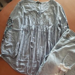 Style n company gypsy cotton 3/4 sleve